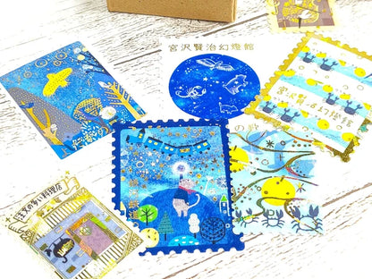 SEAL-DO PRINTING Miyazawa Kenji Kirapika Flake Sticker Display Set - Additional product image