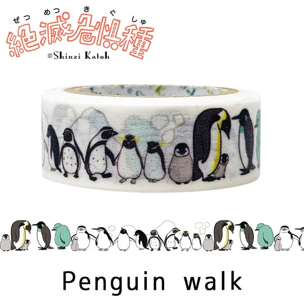 SEAL-DO PRINTING Endangered Species Masking Tape - Penguin Walk