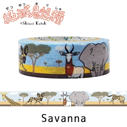 SEAL-DO PRINTING Endangered Species Masking Tape - Savanna