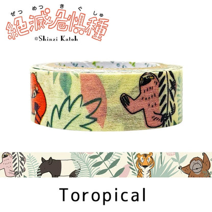 SEAL-DO PRINTING Endangered Species Masking Tape - Tropical