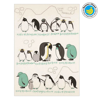 SEAL-DO PRINTING Banana Paper Postcard - Penguin Walk