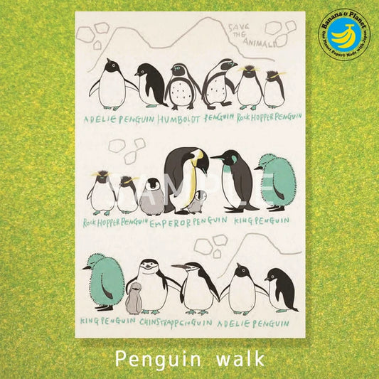 SEAL-DO PRINTING Banana Paper Postcard - Penguin Walk