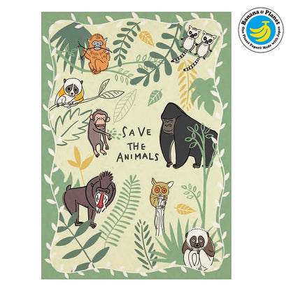 SEAL-DO PRINTING Banana Paper Postcard - Forest Meeting