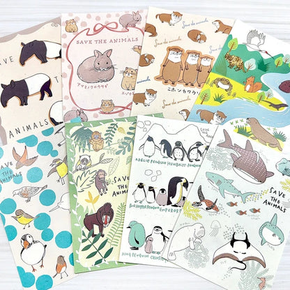 SEAL-DO PRINTING Banana Paper Postcard - Japanese River Otter 2