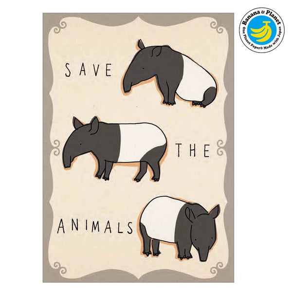 SEAL-DO PRINTING Banana Paper Postcard - Malayan Tapir