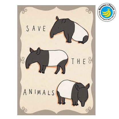 SEAL-DO PRINTING Banana Paper Postcard - Malayan Tapir