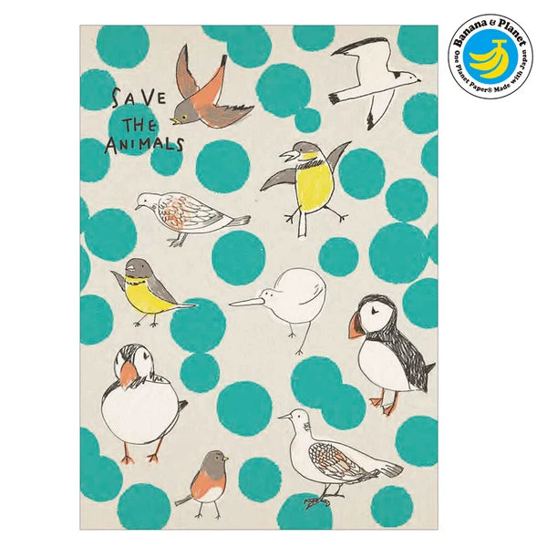 SEAL-DO PRINTING Banana Paper Postcard - Endangered Birds