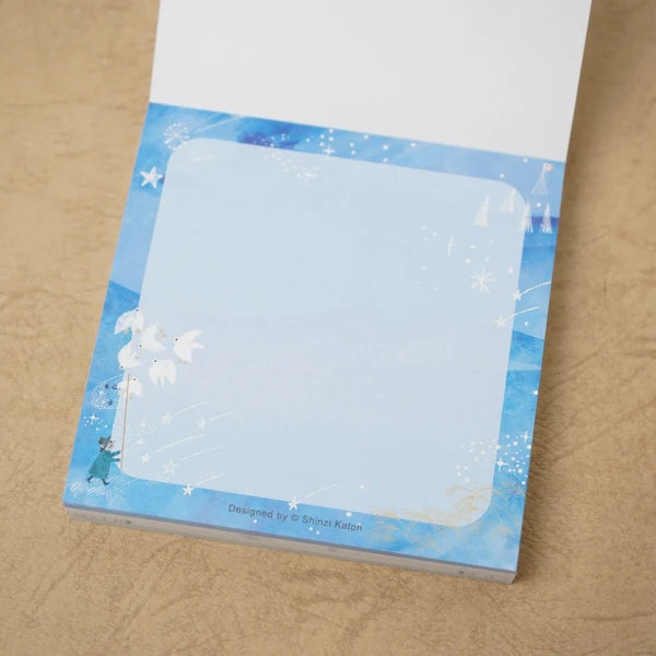 Kinose Printing Miyazawa Kenji Night on the Galactic Railroad II Block Memo Pad