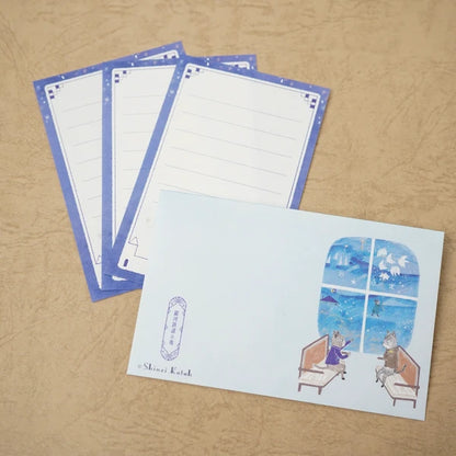 Kinose Printing Miyazawa Kenji Night on the Galactic Railroad II Mini Letter Set