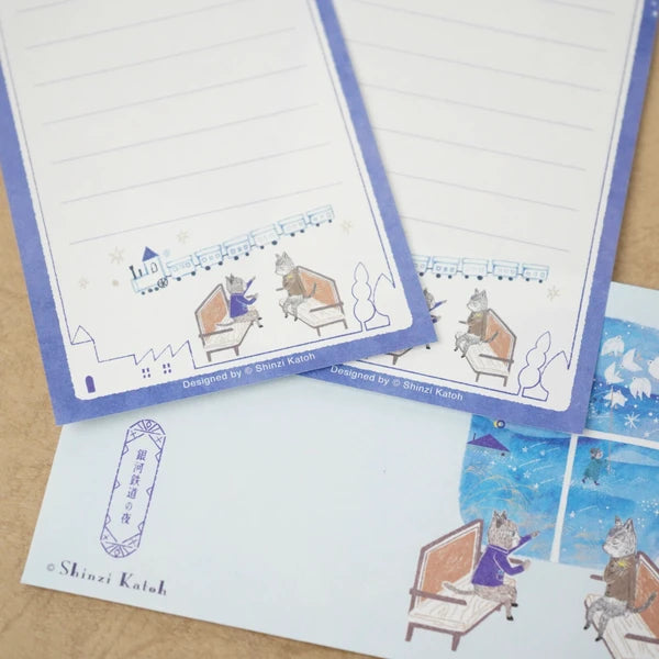 Kinose Printing Miyazawa Kenji Night on the Galactic Railroad II Mini Letter Set