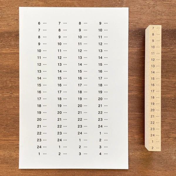 STAMP MARCHE Vertical Time Axis Rubber Stamp Collection