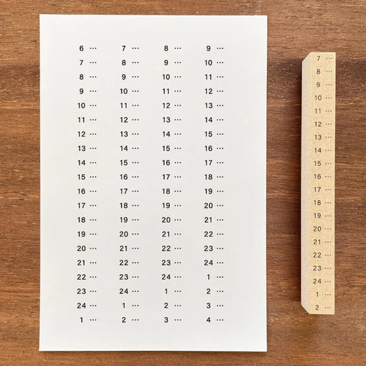 STAMP MARCHE Vertical Time Axis Rubber Stamp Collection
