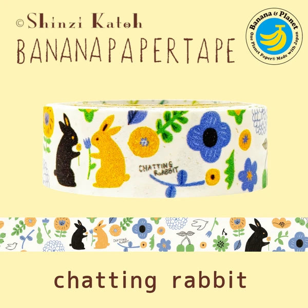 SEAL-DO PRINTING Banana Paper Decoration Tape - Chatting Rabbit
