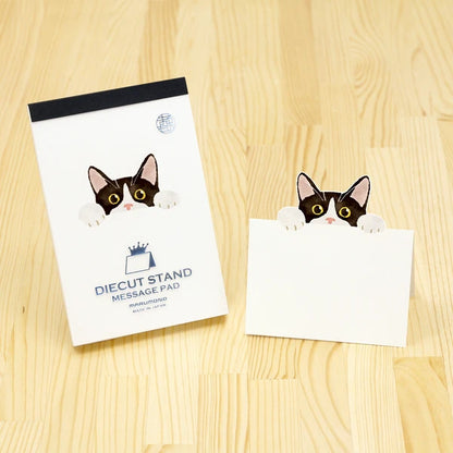 MARUMO PRINTING Die-Cut Stand Message Pad - Hachiware Cat - Wholesale Pack