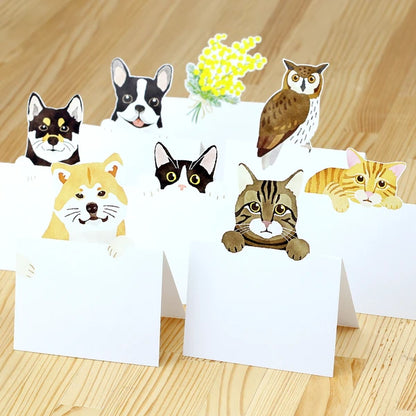 MARUMO PRINTING Die-Cut Stand Message Pad - Hachiware Cat - Additional product image