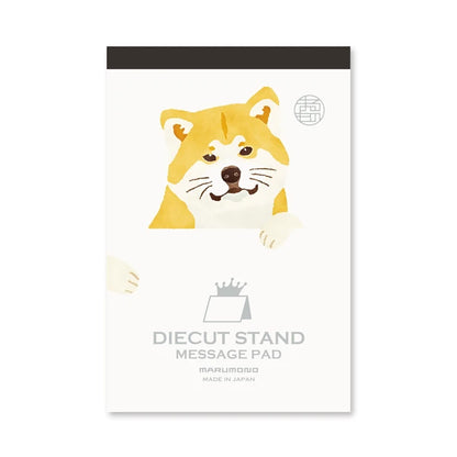 MARUMO PRINTING Die-Cut Stand Message Pad - Akita Dog - Additional product image