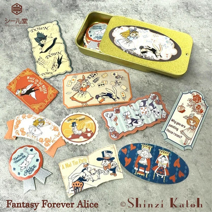 SEAL-DO PRINTING Alice in Wonderland Canned Flake Stickers - Fantasy Forever Alice