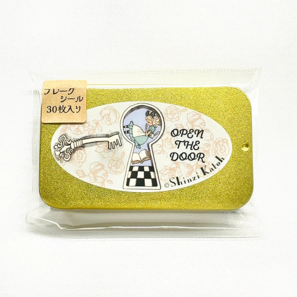 SEAL-DO PRINTING Alice in Wonderland Canned Flake Stickers - Open the Door