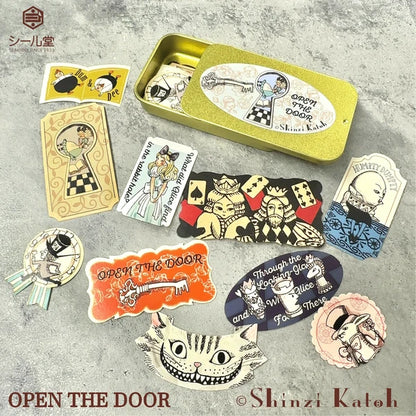 SEAL-DO PRINTING Alice in Wonderland Canned Flake Stickers - Open the Door