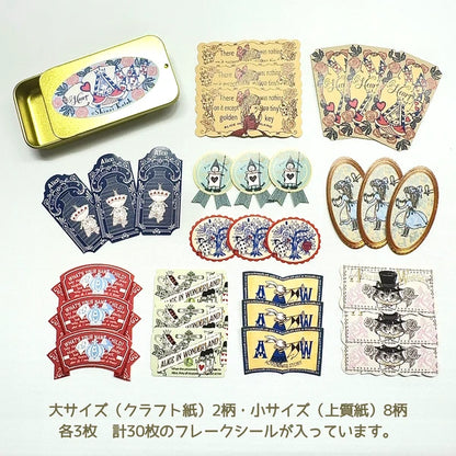 SEAL-DO PRINTING Alice in Wonderland Canned Flake Stickers - Usagi Alice