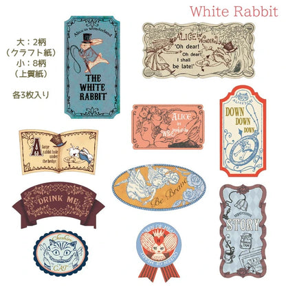 SEAL-DO PRINTING Alice in Wonderland Canned Flake Stickers - White Rabbit