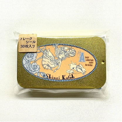 SEAL-DO PRINTING Alice in Wonderland Canned Flake Stickers - White Rabbit