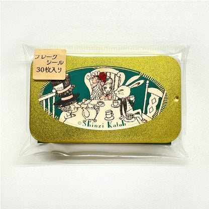 SEAL-DO PRINTING Alice in Wonderland Canned Flake Stickers - Tea Party