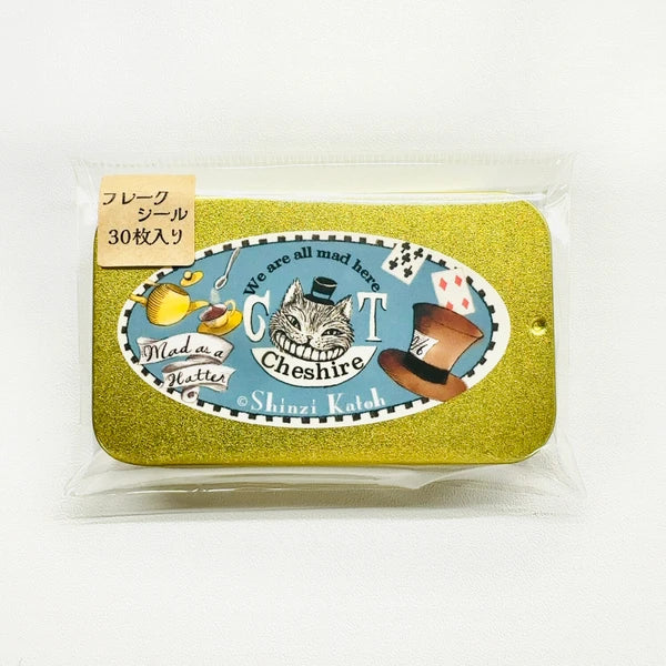 SEAL-DO PRINTING Alice in Wonderland Canned Flake Stickers - Golden Afternoon
