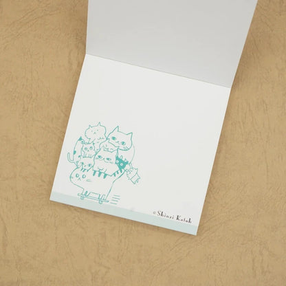 Kinose Printing Cat Hill Green Block Memo Pad