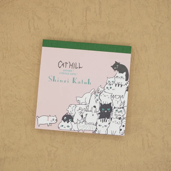 Kinose Printing Cat Hill Pink Block Memo Pad