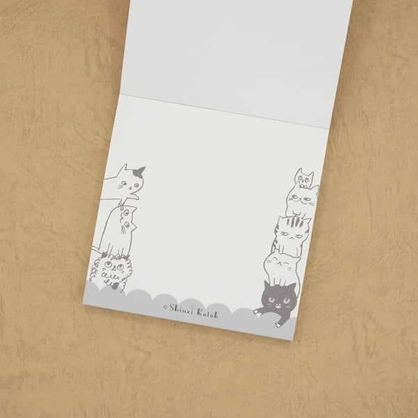 Kinose Printing Cat Hill Pink Block Memo Pad