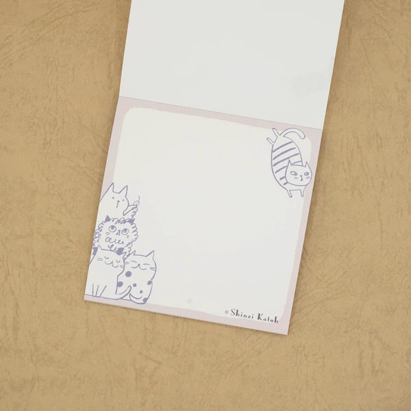 Kinose Printing Cat Hill Pink Block Memo Pad