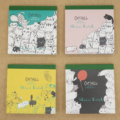 Kinose Printing Cat Hill Pink Block Memo Pad