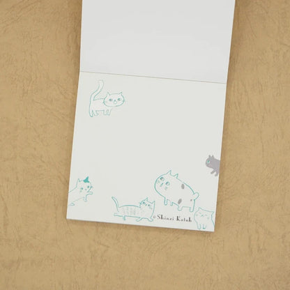 Kinose Printing Cat Hill Yellow Block Memo Pad