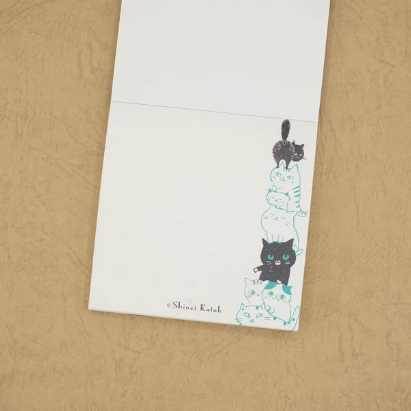 Kinose Printing Cat Hill Yellow Block Memo Pad