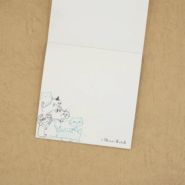 Kinose Printing Cat Hill Yellow Block Memo Pad