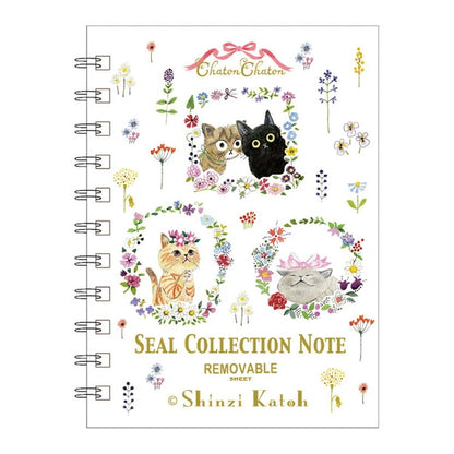 SEAL-DO PRINTING Shinzi Katoh Sticker Book - Chaton Chaton Cat