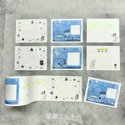 SEAL-DO PRINTING Shinzi Katoh Roll Sticky Notes - Stardust Cookie Cat
