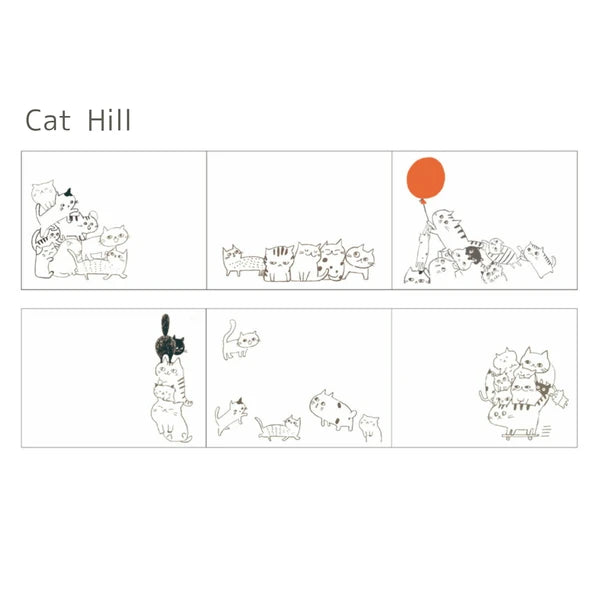 SEAL-DO PRINTING Shinzi Katoh Roll Sticky Notes - Cat Hill