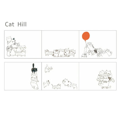 SEAL-DO PRINTING Shinzi Katoh Roll Sticky Notes - Cat Hill