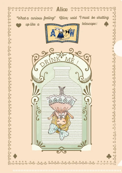 Kinose Printing Alice in Wonderland ACF-02056 Clear File
