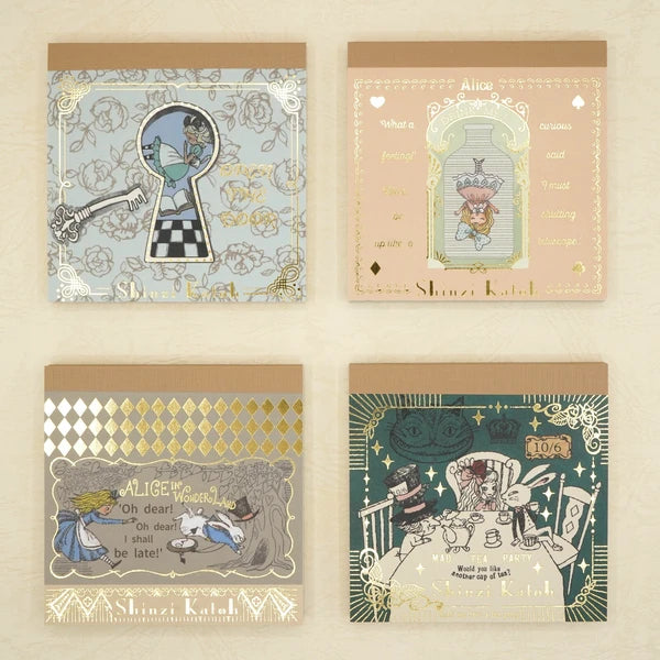 Kinose Printing Alice in Wonderland Block Memo Pad
