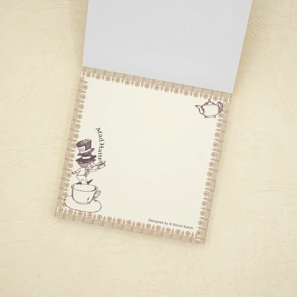Kinose Printing Alice in Wonderland Mad Tea Party Block Memo Pad