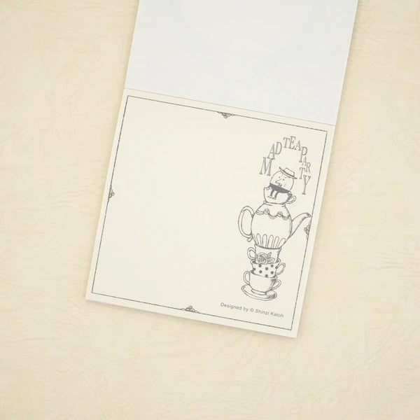 Kinose Printing Alice in Wonderland Mad Tea Party Block Memo Pad