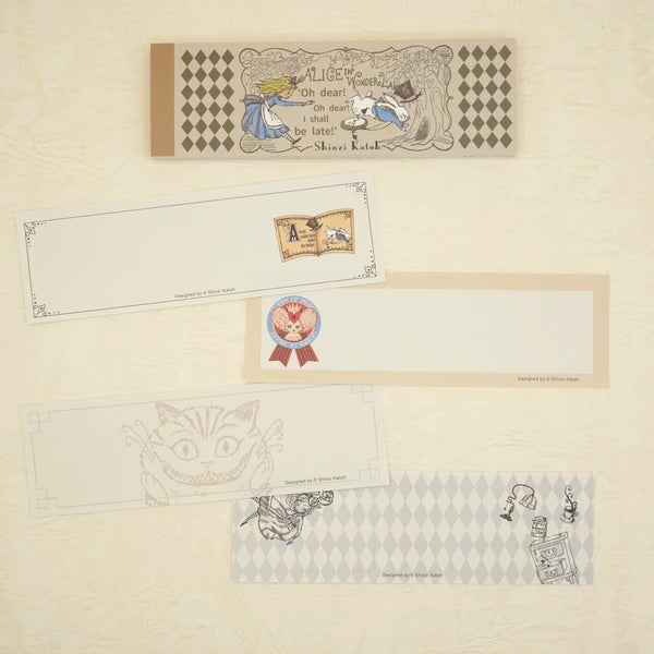 Kinose Printing Alice in Wonderland Mini Letter Pad