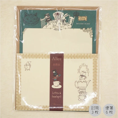 Kinose Printing Alice in Wonderland Mad Tea Party Letter Set