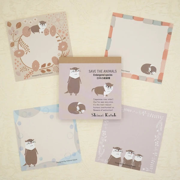 Kinose Printing Extinct Species of Japan Block Memo Pad