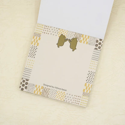 Kinose Printing Endangered Bears and Friends Block Memo Pad