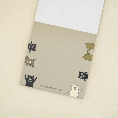 Kinose Printing Endangered Bears and Friends Block Memo Pad