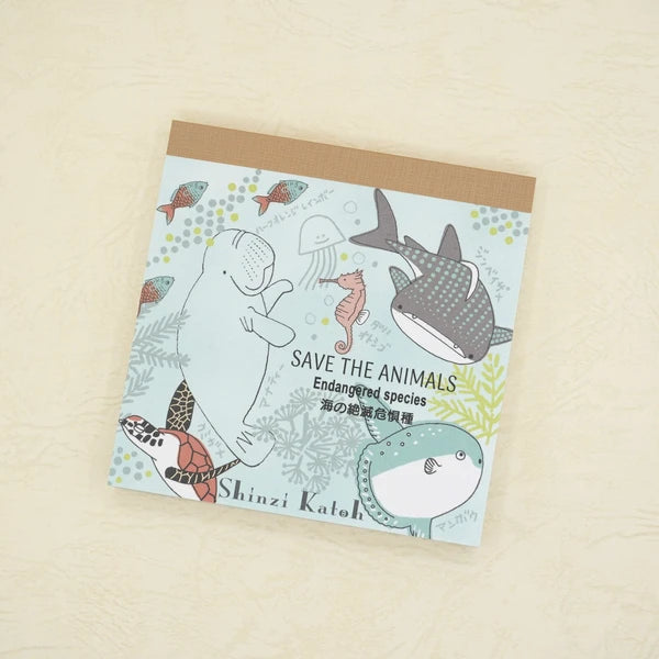 Kinose Printing Endangered Marine Species Block Memo Pad